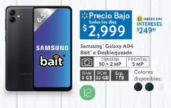 Walmart Samsung Galaxy A04 Bait o Desbloqueado oferta