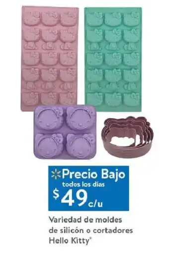 Walmart Variedad de moldes de silicón o cortadores Hello Kitty® oferta