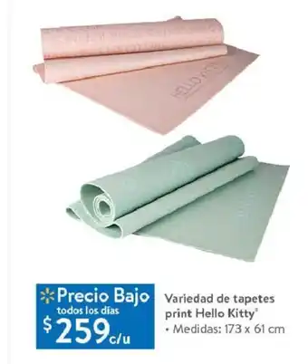 Walmart Variedad de tapetes print Hello Kitty • Medidas: 173 x 61 cm oferta