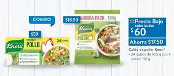 Walmart Caldo de pollo Knorr • 24 cubos de 10.5 g c/u + polvo 130 g oferta