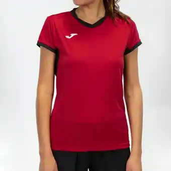 Camiseta manga corta mujer championship iv rojo negro