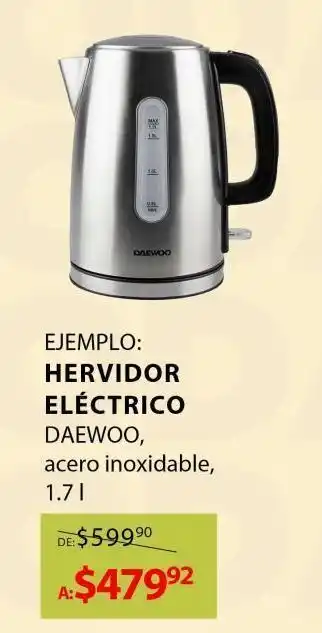 Hervidor eléctrico daewoo