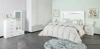Muebles Dico Recámara king size leyani blanco 5 piezas oferta