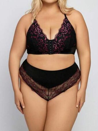 SHEIN Set de lencería con encaje floral oferta