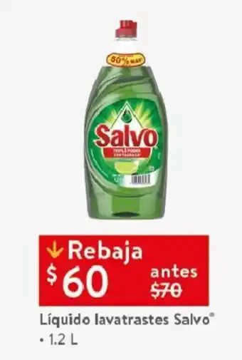 Walmart Líquido lavatrastes Salvo 1.2L oferta