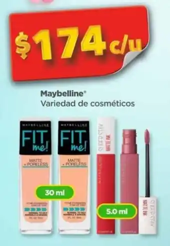 Bodega Aurrerá Maybelline Variedad de cosméticos 30ml / 5.0ml oferta