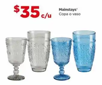 Bodega Aurrerá Mainstays Copa o Vaso oferta