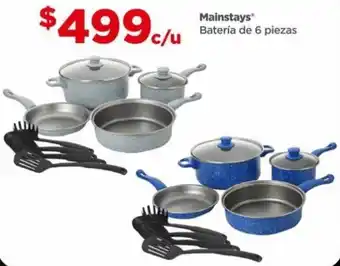 Bodega Aurrerá Mainstays Batería de 6 piezas oferta