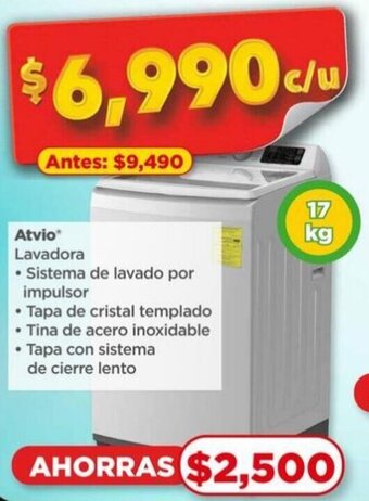 Bodega Aurrerá Atvio Lavadora 17 kg oferta