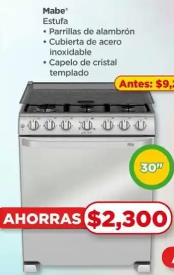 Bodega Aurrerá Mabe Estufa 30" oferta
