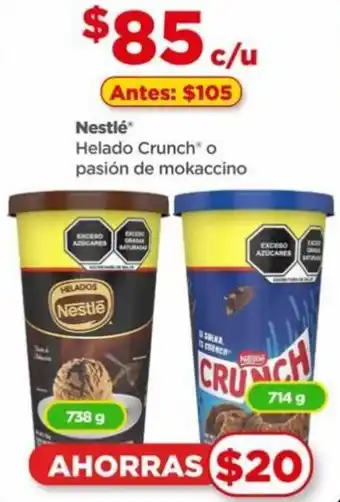 Bodega Aurrerá Nestlé® Helado Crunch" o pasión de mokaccino 738g / 714g oferta
