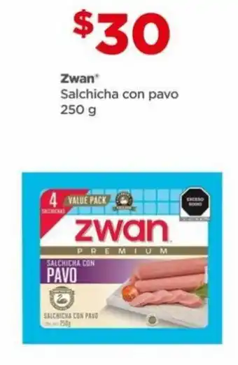 Bodega Aurrerá Zwan Salchicha con pavo 250 g oferta