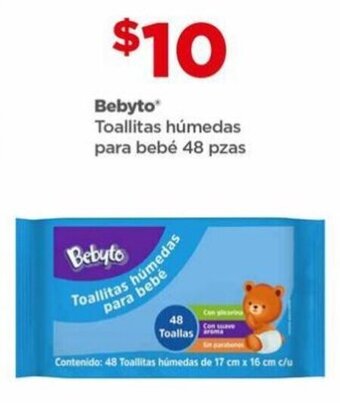 Bodega Aurrerá Bebyto Toallitas húmedas para bebé 48 pzas oferta