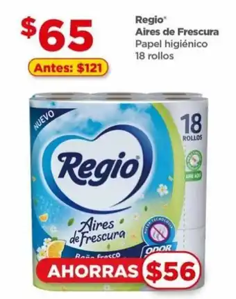 Bodega Aurrerá Regio Aires de Frescura Papel higiénico 18 rollos oferta