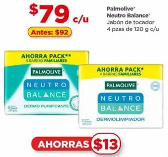 Bodega Aurrerá Palmolive Neutro Balance" Jabón de tocador 4 pzas de 120 g c/u oferta