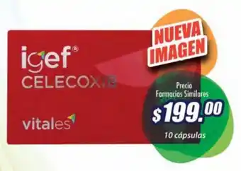 Farmacias Similares CELECOXIB vitales 10 cápsulas oferta