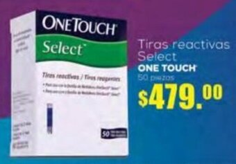 Farmacias Similares Tiras reactivas Select ONE TOUCH 50 piezas oferta