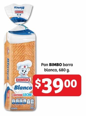 Soriana Híper Pan BIMBO barra blanca, 680 g. oferta