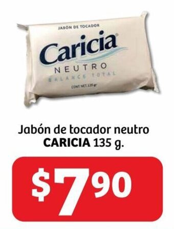 Soriana Híper Jabón de tocador neutro CARICIA 135 g. oferta