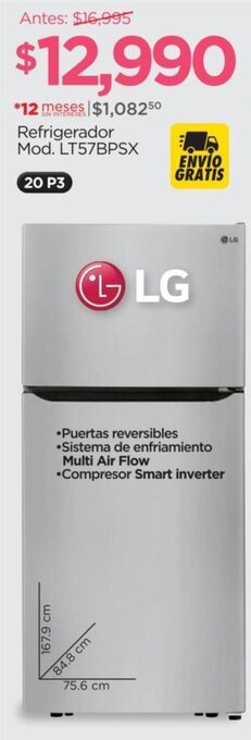 Chedraui Refrigerador Mod. LT57BPSX oferta