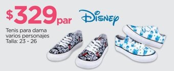 Chedraui Tenis para dama varios personajes Talla: 23 - 26 oferta