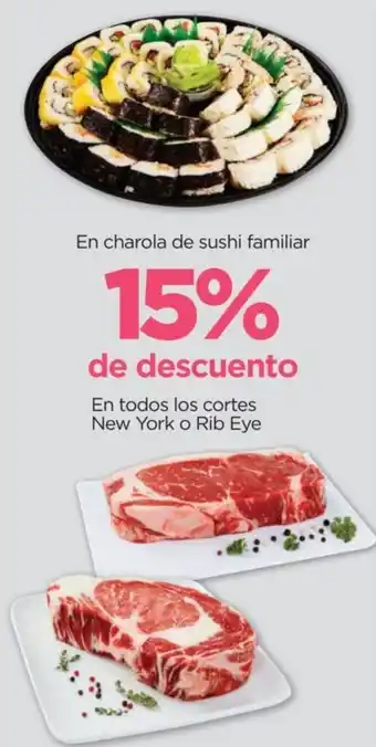 Chedraui En charola de sushi familiar oferta