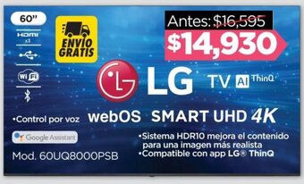 Chedraui LG webOS SMART UHD 4K oferta