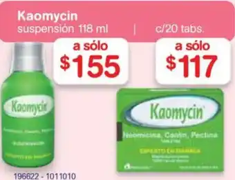 Farmacias Benavides Kaomycin 20 Tabs oferta