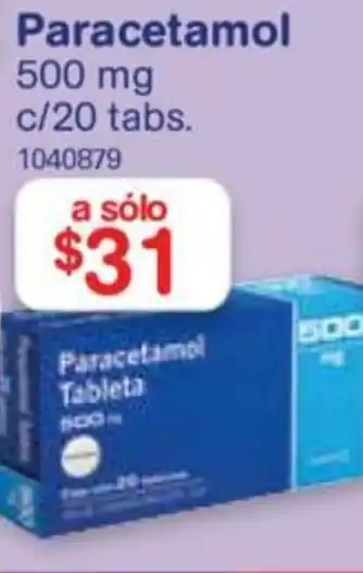 Farmacias Benavides Paracetamol 500mg oferta