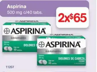 Farmacias Benavides Aspirina 500mg oferta