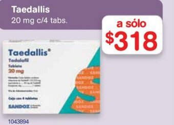 Farmacias Benavides Taedallis 20 mg oferta