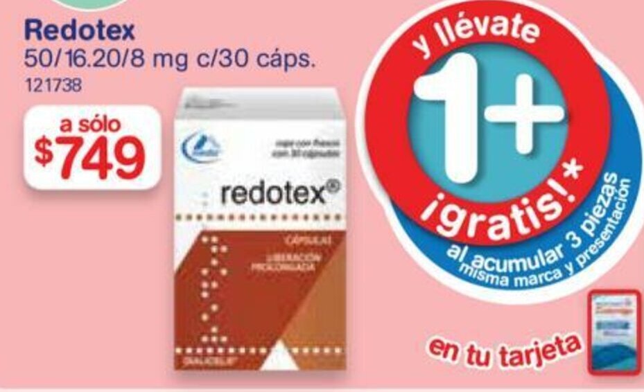 Redotex oferta en Farmacias Benavides