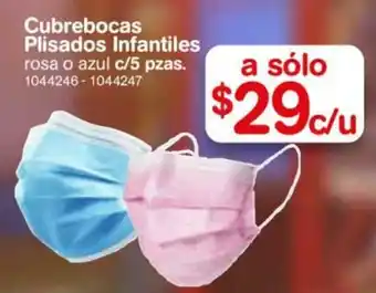 Cubrebocas Plisados Infantiles