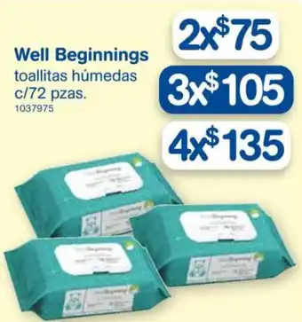 Farmacias Benavides Well Beginnings Toallitas Húmedas oferta