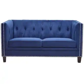 Sears Loveseat quinn velvet blue vintage home oferta