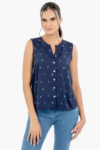 Santory Blusa  sin manga con cuello mao oferta