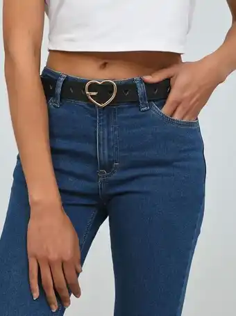 Cinturón hebilla corazón para mujer