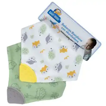 Baberos bandana con mordedera neutro