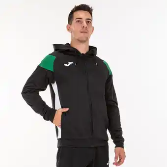 Chaqueta con capucha hombre crew iii negro verde blanco