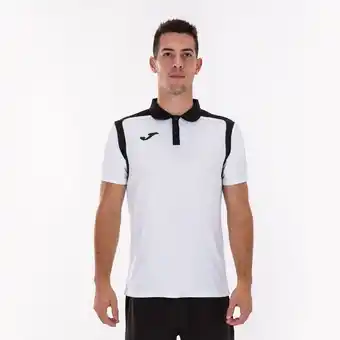 Joma Polo manga corta hombre championship v blanco negro oferta