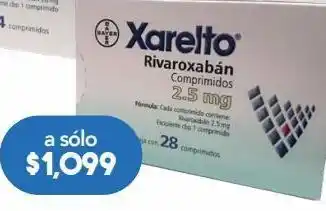 Xarelto 28 comprimidos caja rivaroxaban 2.5 mg