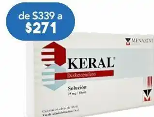 Farmacia San Pablo Keral 10 z59 solución caja dexketoprofeno trometamol 25.0 mg oferta