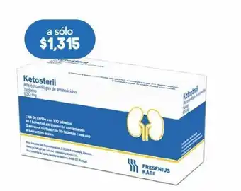 Farmacia San Pablo Ketosteril 100 tabletas caja alfacetoanálogos de aminoácido 67 mg metil 86 mg fenilpropionato 68 mg oferta