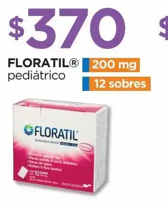 Floratil pediátrico 200mg 12 sobres