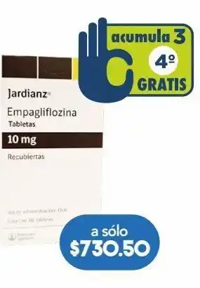 Farmacia San Pablo Jardianz 10 tabletas caja empagliflozina 10 mg oferta