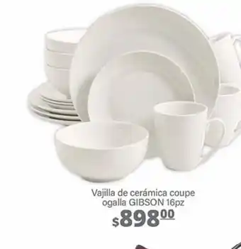 La Comer Vajilla de cerámica coupe ogalla gibson 16pz oferta