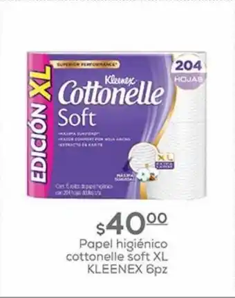 Papel higiénico cottonelle soft xl kleenex 6pz