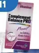 Farmacia San Pablo Complement balance pro con calcio y ácido fólico 30 tabletas frasco omega 3 (dha) 10.0 mg oferta