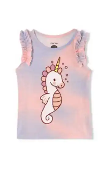 Playera sin mangas estampado unicornio