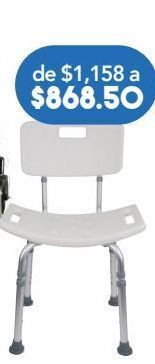 Farmacia San Pablo Custom silla para ducha con respaldo para drenado rápido con regatones oferta